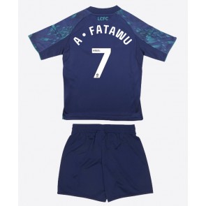 Leicester City Issahaku Fatawu #7 Udebanetrøje Børn 2025-26 Kortærmet (+ Korte bukser)